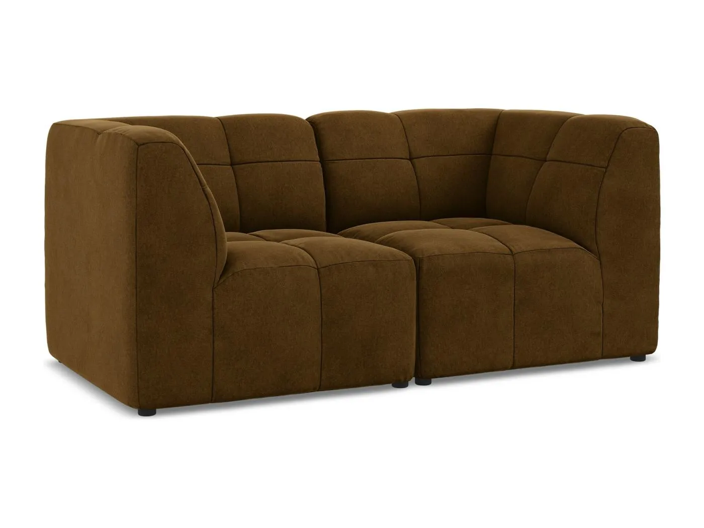 2-Sitzer Sofa - - Samt - Senf - ALOHA