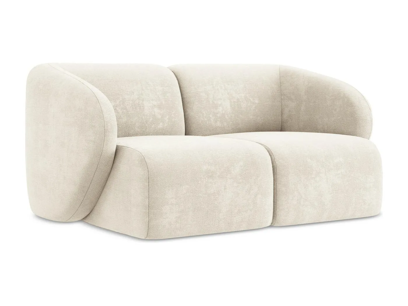 2-Sitzer Sofa - - Chenille - Hell beige - LANI