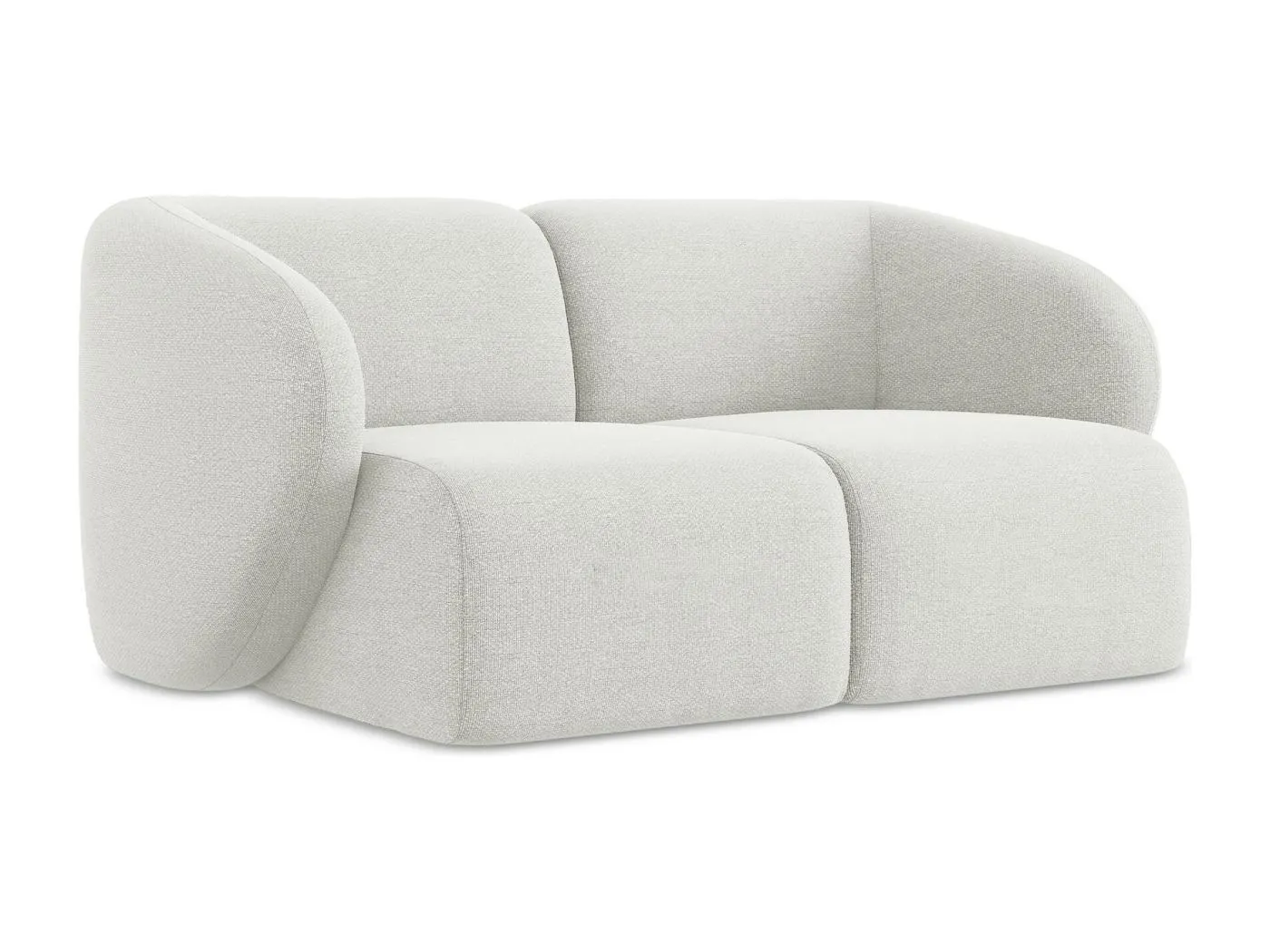 2-Sitzer Sofa - - Bouclé - Weiß - LANI