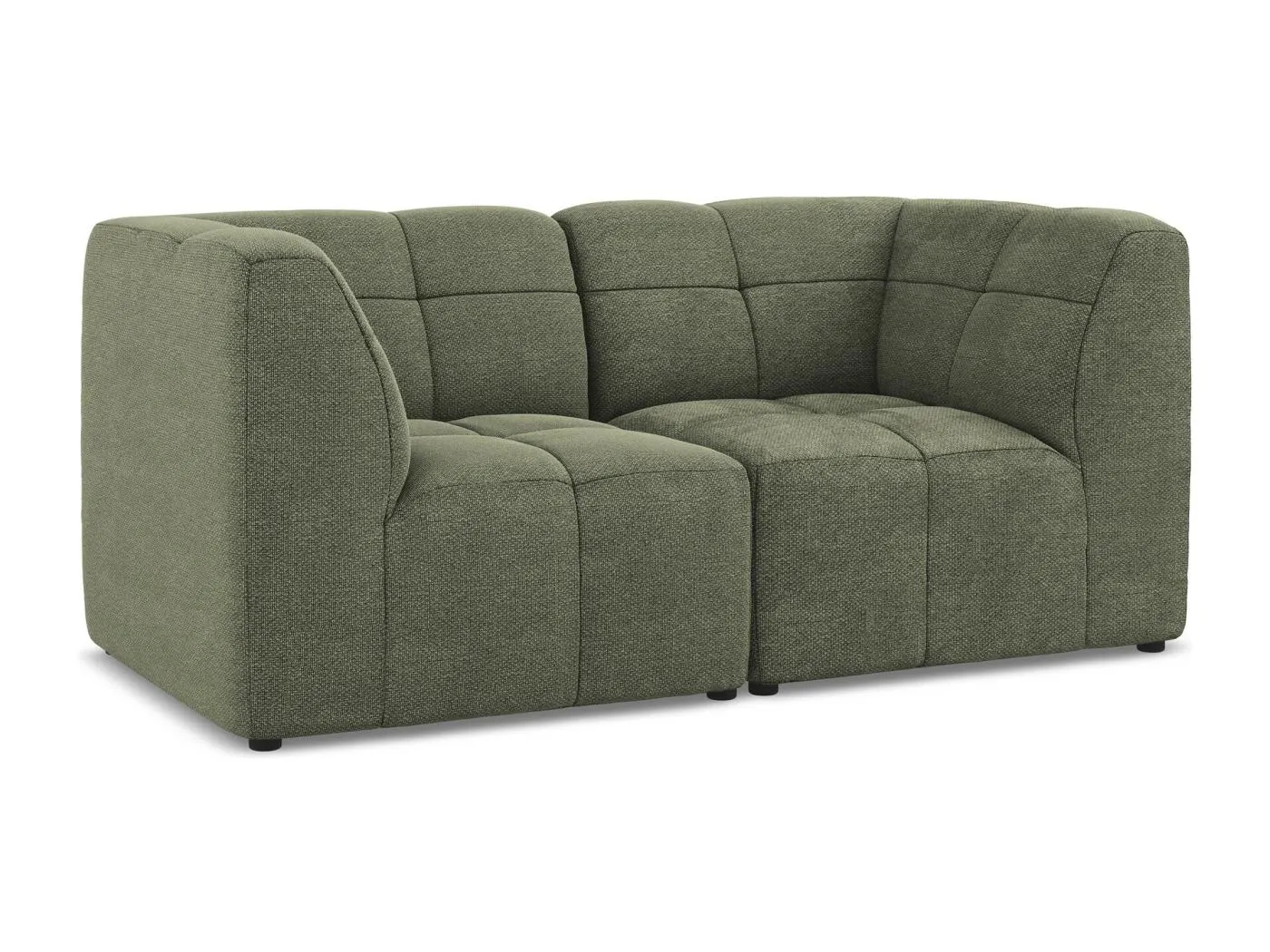 2-Sitzer Sofa - - Bouclé - Olive - ALOHA