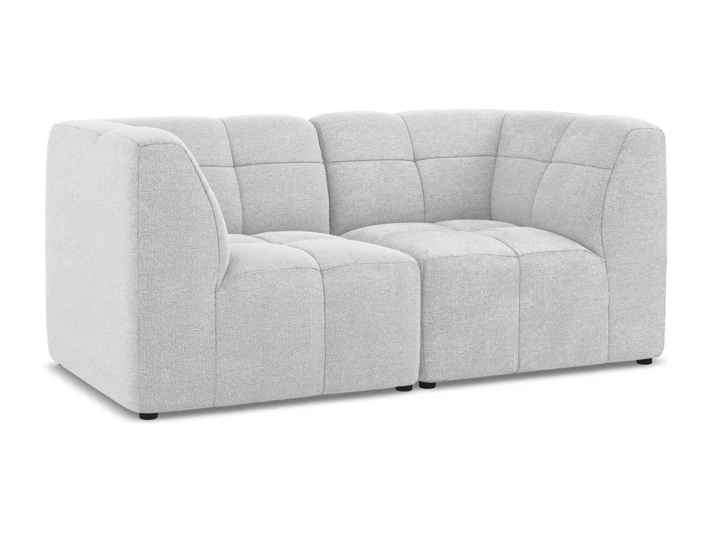 2-Sitzer Sofa - - Bouclé - Silber - ALOHA