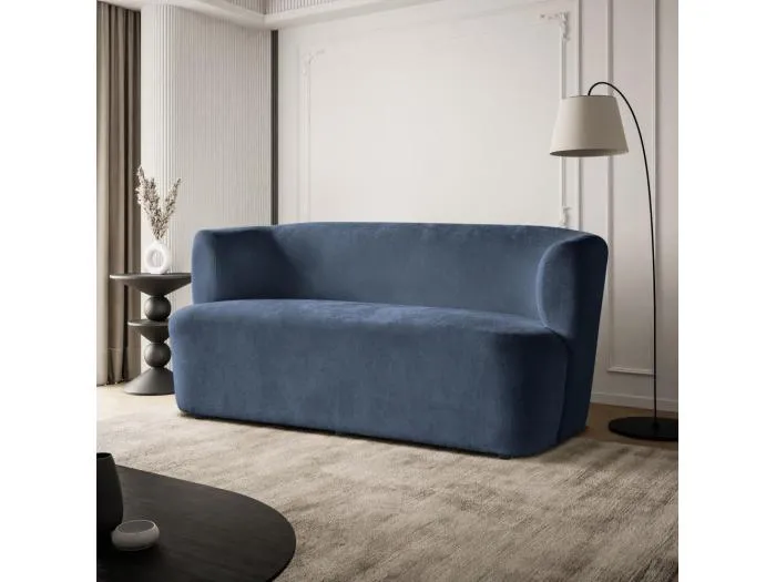 2-SITZER SOFA Nori dunkelblau velour