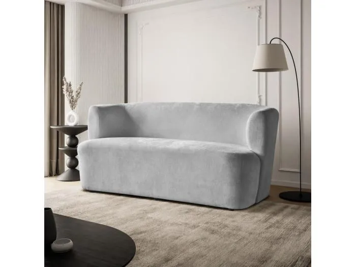2-SITZER SOFA Nori hellgrau velour