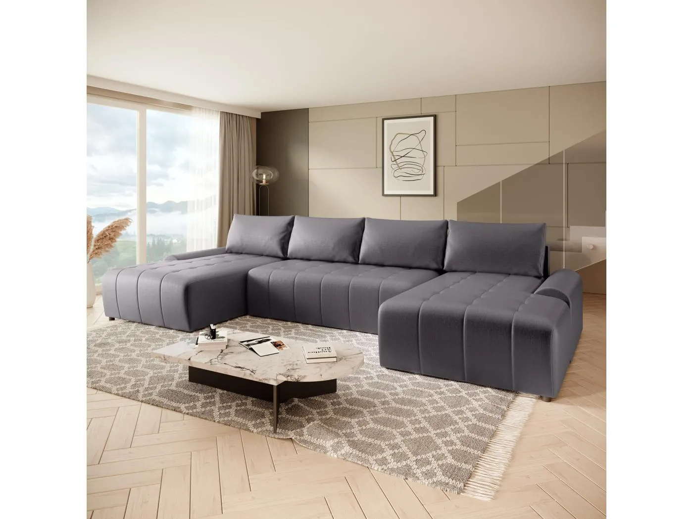 WOHNLANDSCHAFT Costa U Grau