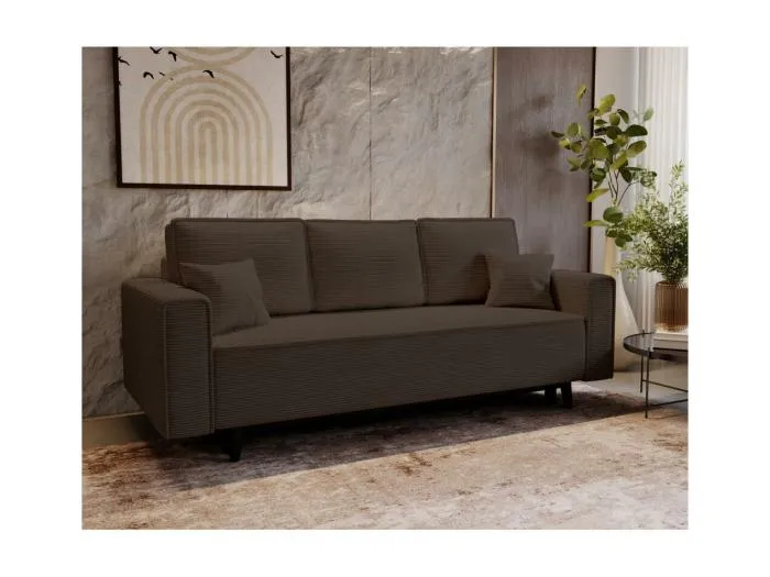 3-SITZER SOFA Monte mit Schlaffunktion braun