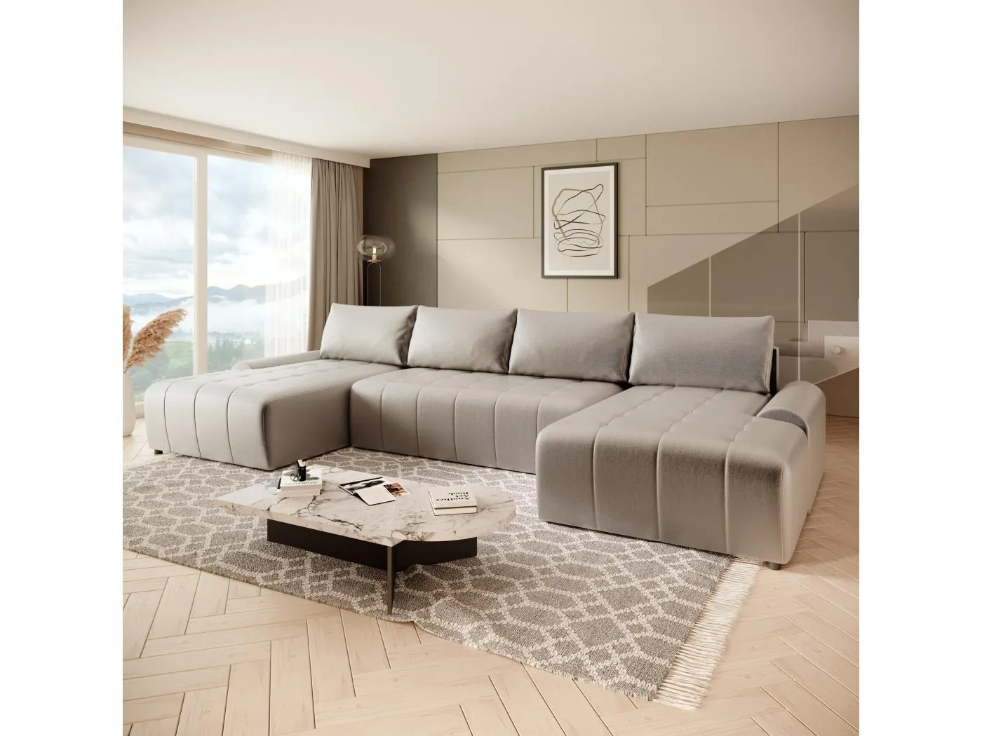 WOHNLANDSCHAFT Costa U Beige