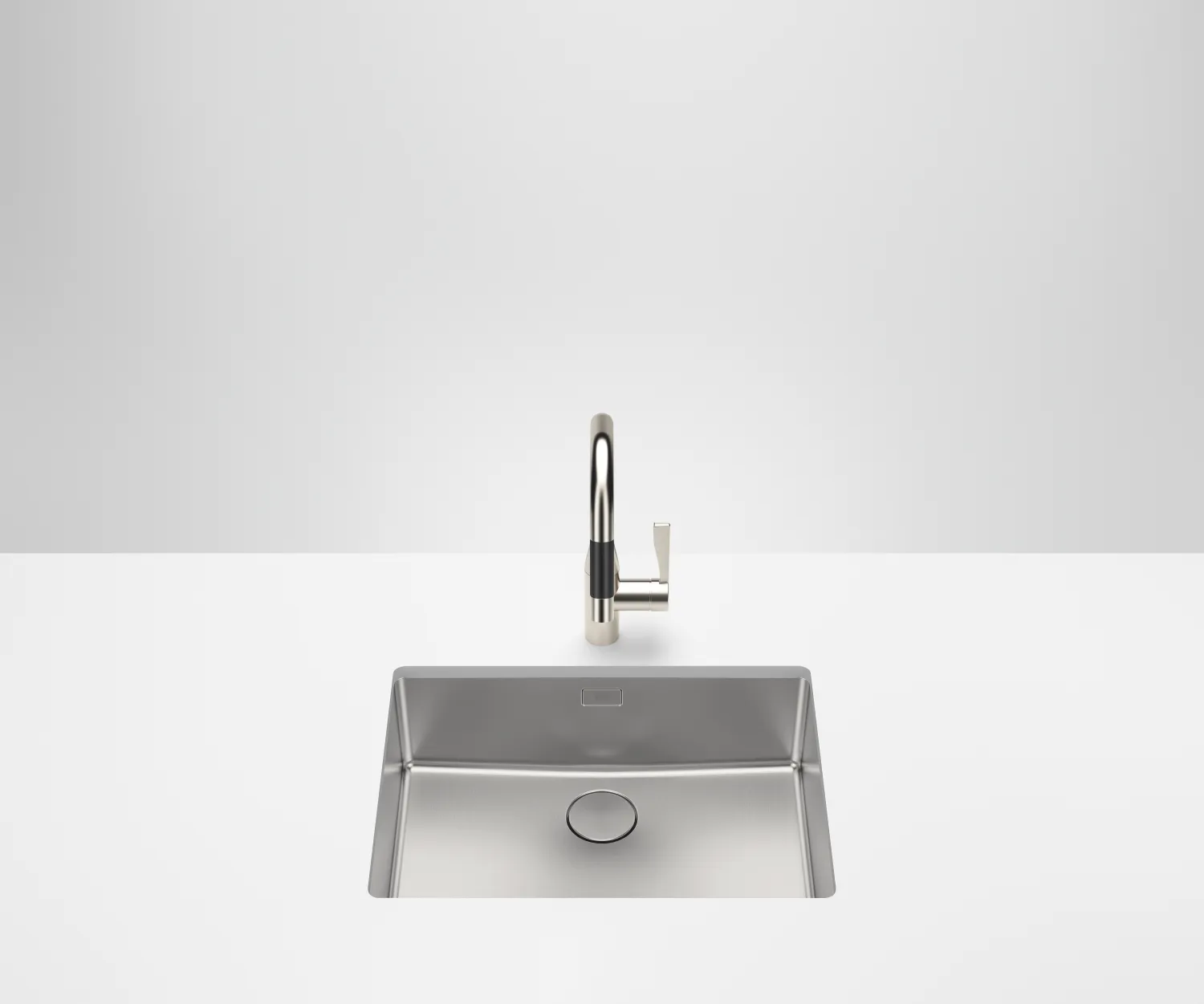Einzelbecken SERIENNEUTRAL Edelstahl gebürstet 38550004