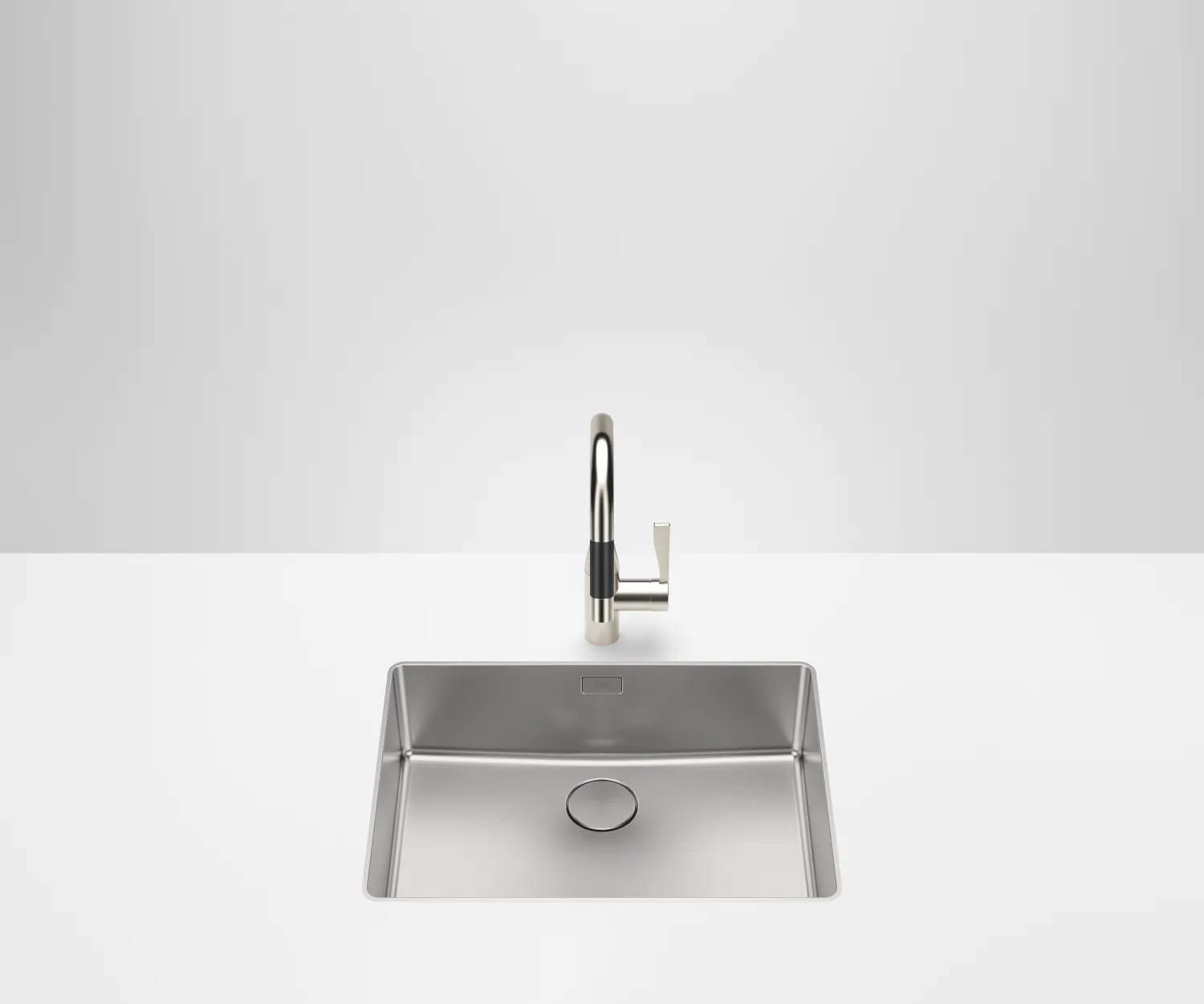 Einzelbecken SERIENNEUTRAL Edelstahl gebürstet 38551004