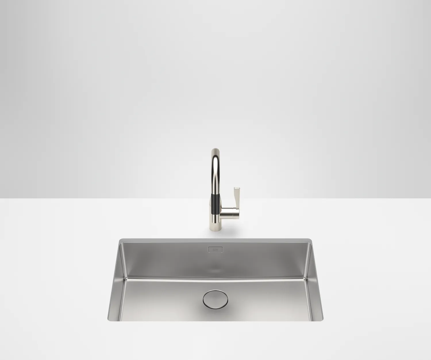 Einzelbecken SERIENNEUTRAL Edelstahl gebürstet 38710004