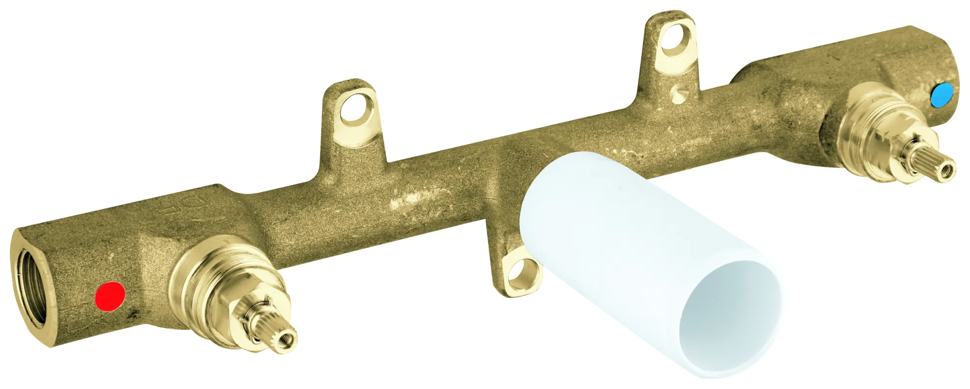 Zweihand-Unterputz-Universal-Einbaukörper 32706, DN 15, für 3-Loch-Waschtischbatterien, Einbautiefe 30 - 75 mm