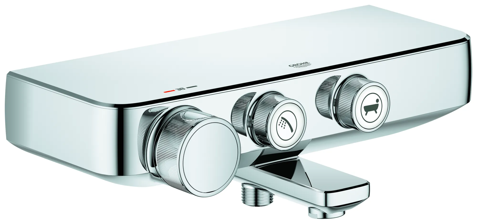 Thermostat-Wannenbatterie Grohtherm SmartControl 34718, Wandmontage, eigensicher, chrom