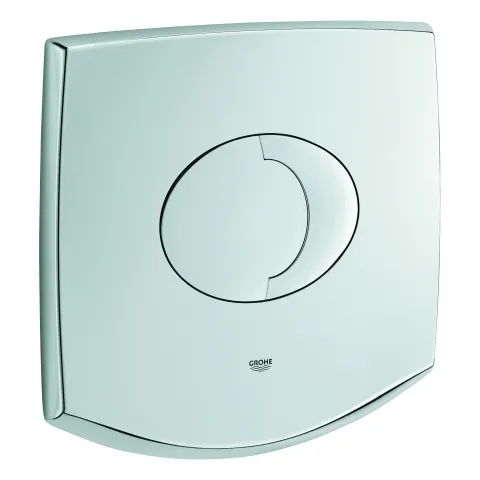 WC-Betätigung Chiara und Sentosa 38540, 2-Mengen- und Start & Stopp-Betätigung, 203 x 185 mm, für pneumatisches Ablaufventil, waagerechte Montage, chrom