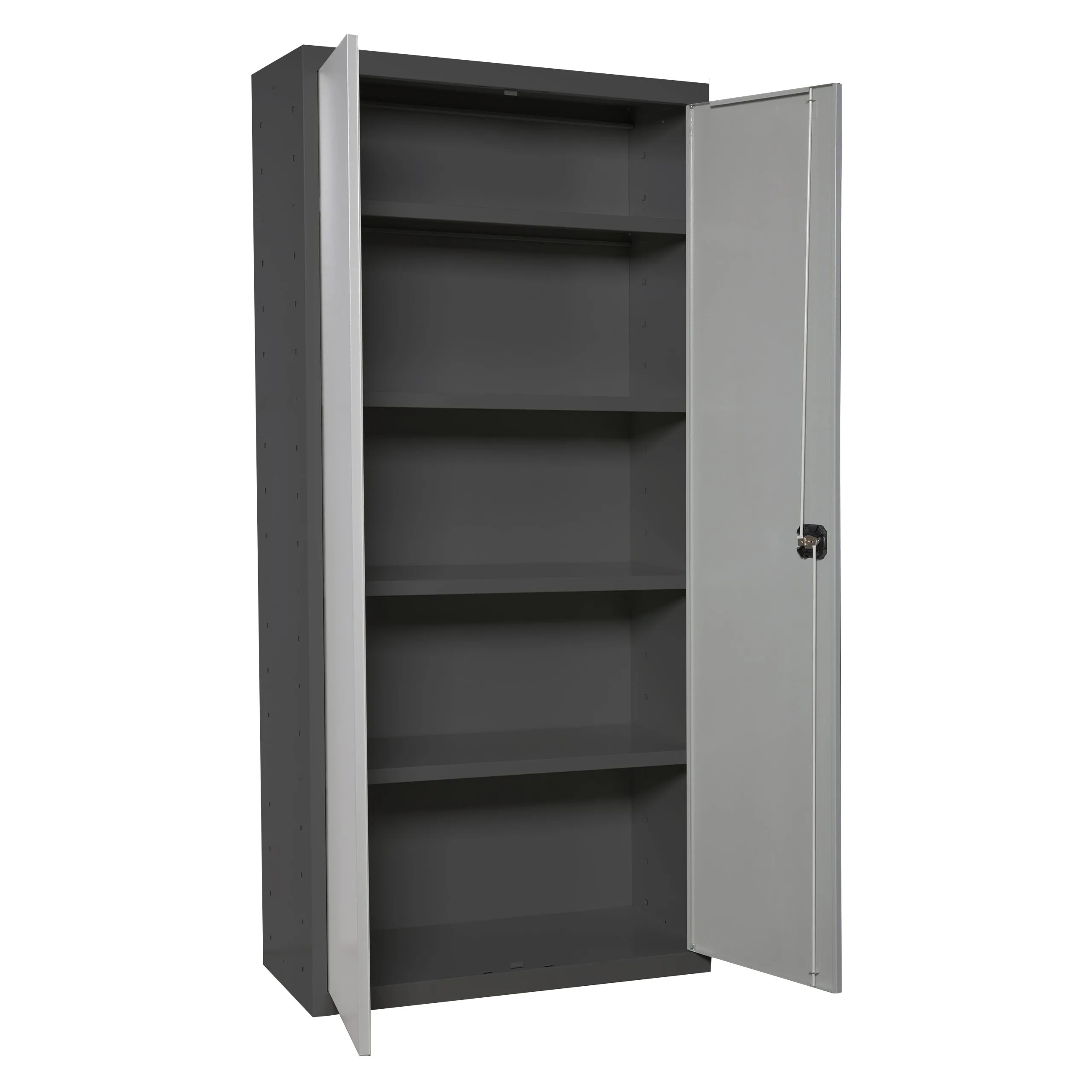 Stahlschrank AMEGO | HxBxT 180x60x40cm | 4x Fachboden | Grau-Anthrazit