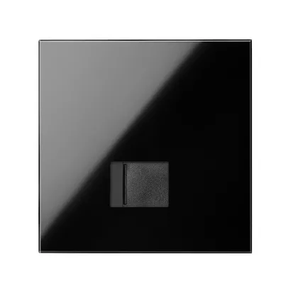 1-fach Panel 1x Netzwerkdose RJ45 schwarz Simon 100