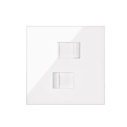 1-fach Panel 2x Netzwerkdose RJ45 weiß Simon 100