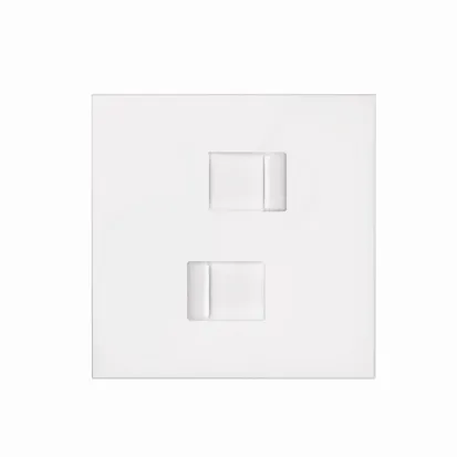 1-fach Rahmen 2x Netzwerkdose RJ45 mattweiß Simon 100