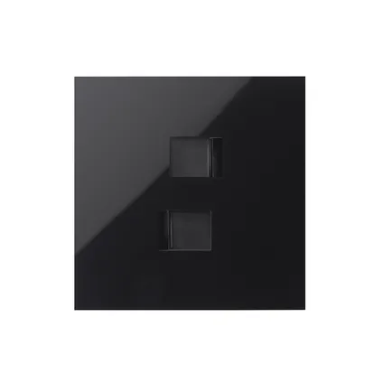 1-fach Rahmen 2x Netzwerkdose RJ45 schwarz Simon 100