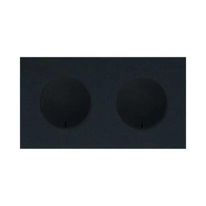 2-fach Panel IP44 2x Steckdose matt schwarz Simon 100