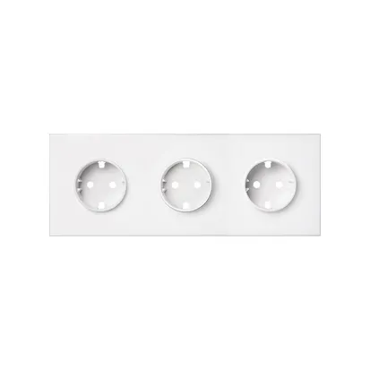 3-fach Panel 3x Steckdose mattweiß Simon 100