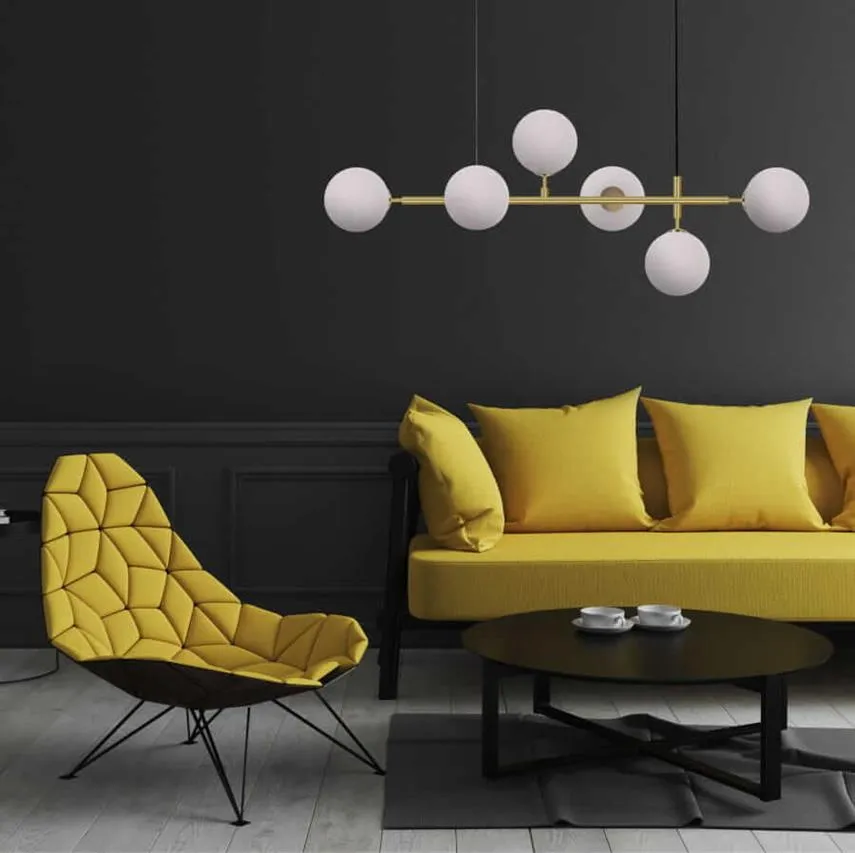 ALISA Pendelleuchte 6xE14 gold LP-005/6P WH Licht Prestige