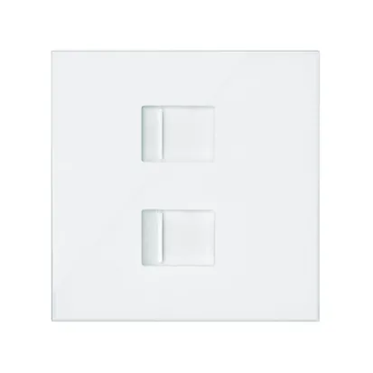 Abdeckung für 2x Netzwerkdose (Mechanismus) mattweiß Simon 100