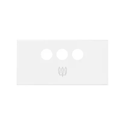 Abdeckung für 3RCA-Dose (Mechanismus 1/2) mattweiß Simon 100