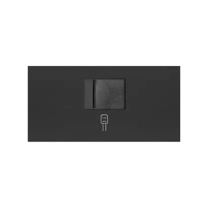 Abdeckung für Netzwerkdose RJ45 (Mechanismus 1/2) matt schwarz Simon 100