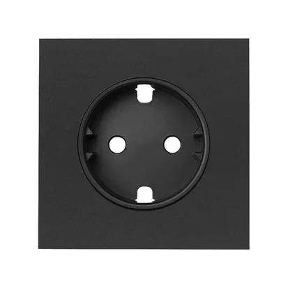 Abdeckung für Schuko Steckdose matt schwarz Simon 100