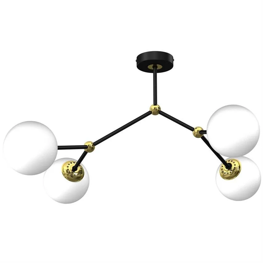 Deckenleuchte JOY Schwarz / Gold 4xE14 Milargo