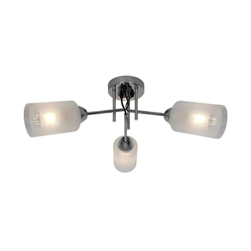 Deckenleuchte MEDA chrom, weiß 3x E27 60W IP20 Zuma line