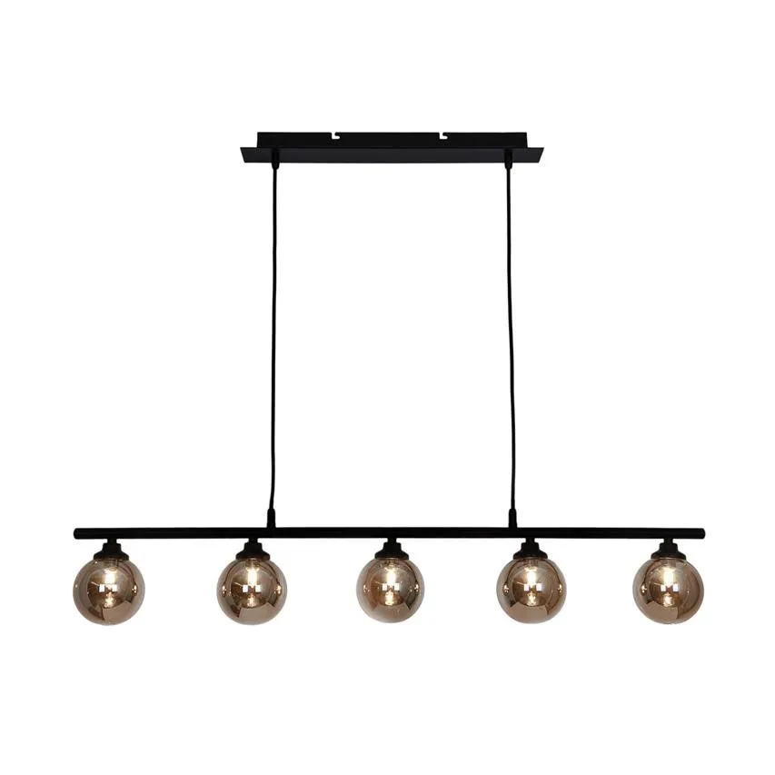 Deckenleuchte SERPA schwarz undurchsichtig 5x G9 25W IP20 Zuma line