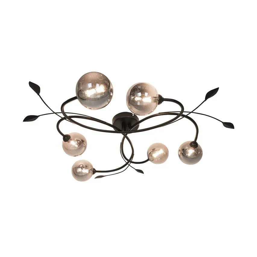 Deckenleuchte SERPA schwarz undurchsichtig 6x G9 25W IP20 Zuma line