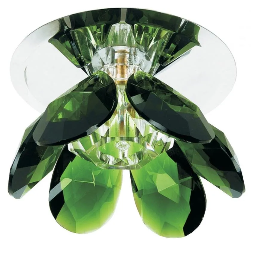 Deckenöse Venus G4 grün, Kristall LP-10221 / H28 L Green Light Prestige