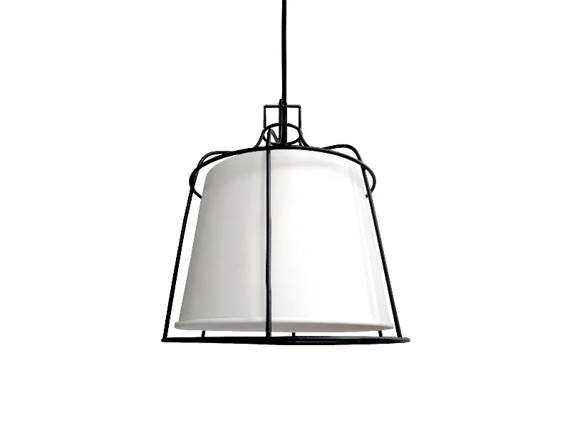Dritto Hängeleuchte 25x25x126 cm weiß E27 LP-123/1P S WH Licht Prestige