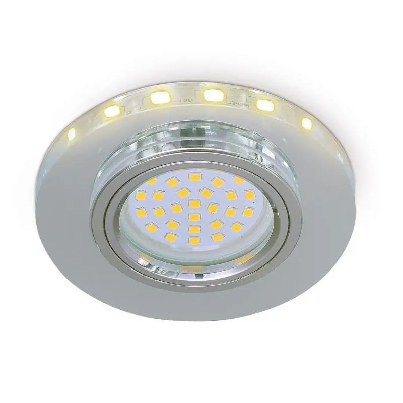 Einbauleuchte mit LED-Leiste, OH38 durchsichtig rund glass Kobi