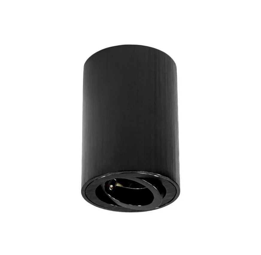 Flacher Decken Aufbauspot Tube verstellbar OH36L schwarz Kobi