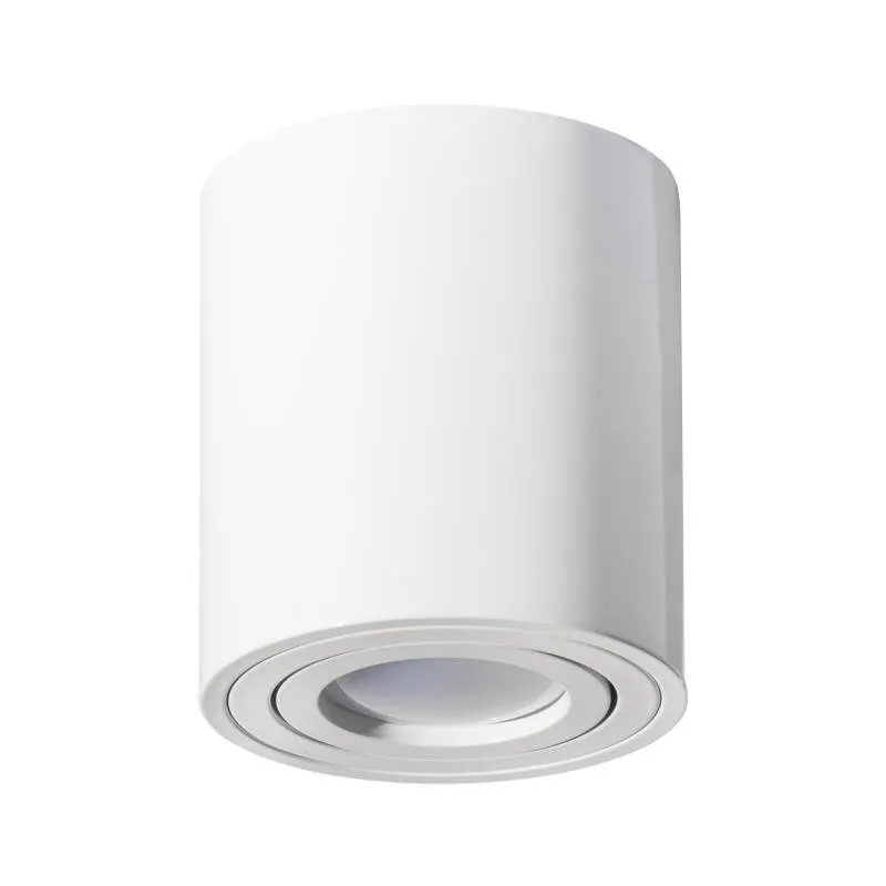 Flacher Decken Aufbauspot Tube verstellbar OH36L weiss Kobi