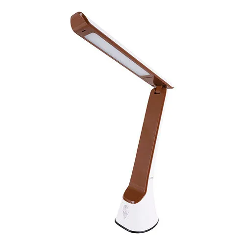 GIBON LED-Schreibtischleuchte WHITE/BROWN 8W warm/neutral/kalt, weißbraun Struhm 04002