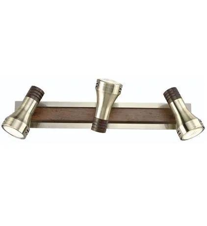 HASLE Wandleuchte 3x35W GU10 Patina Holz 104777 Markslojd