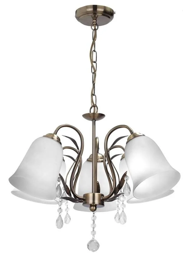 Hängelampe Chiari 5 patina weiss 5xE14 LP-80004 / 5P Light Prestige