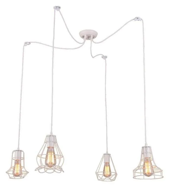 Hängelampe Imperia 4 weiß 4xE27 Industrie LP-2309 / 4P WH Light Prestige