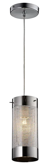 Hängelampe Monte 1 Röhre E27 silber transparent LP-1305 / 1P Light Prestige