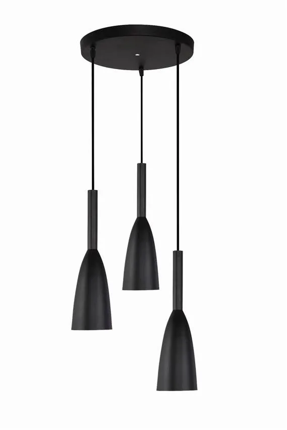 Hängelampe Solin 3xE27 Röhre schwarz Light Prestige LP-181 / 3P BK