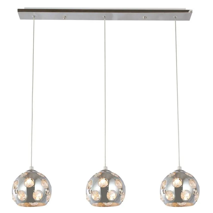 Hängelampe Triest 3xG9 Silberkugeln LP-3097-3 Light Prestige