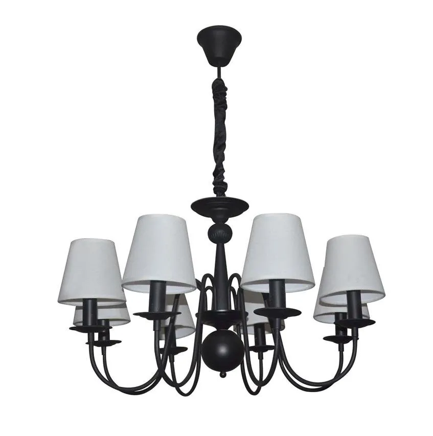 Hängelampe Verona 8xE14 schwarz weiß LP-88439 / 8P Light Prestige