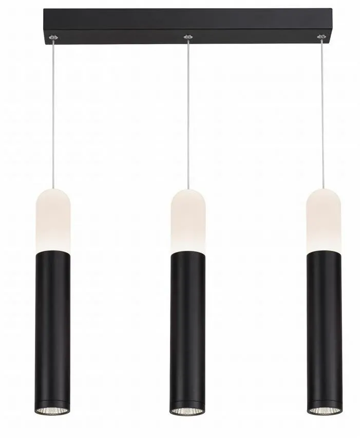 Hängende LED Fano Lampe 3 Röhren schwarz, weiß 3x10W 3000K 1380lm LP-8012 / 3P Light Prestige