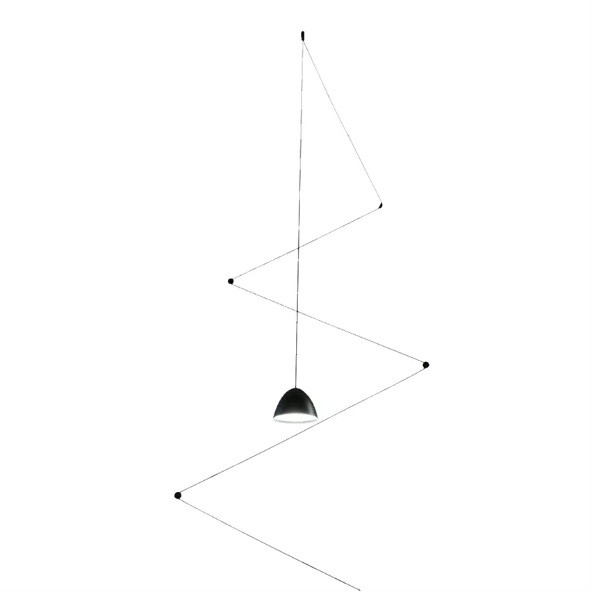 Hängende LED Zick-Zack Lampe schwarz 7W 3000K LP-1243 / 1P BK Light Prestige