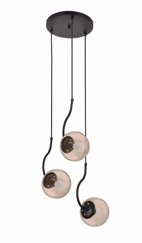 Hook 3xE14 Pendelleuchte schwarz rund Light Light Prestige LP-125 / 3P BK