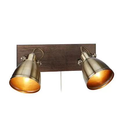 NATIVE Wandleuchte 2L 2xE14 Braun/Antik Markslojd 108214