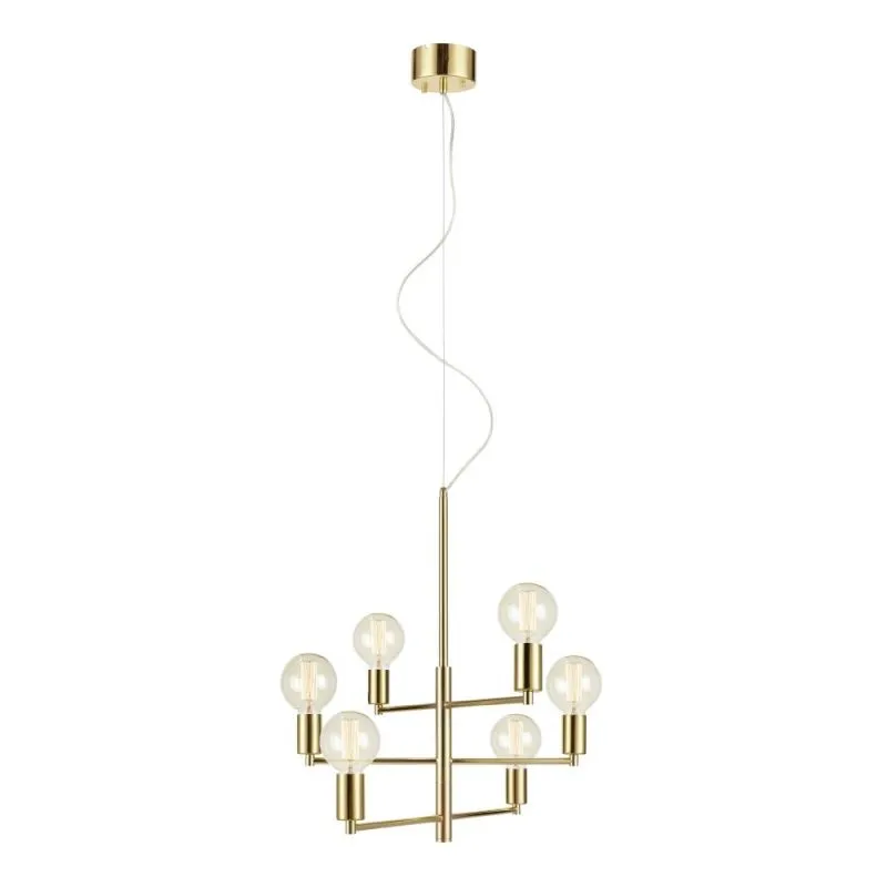 OSLO 6L 6XE27 gold Pendelleuchte Marksoljd 107456